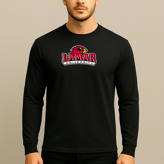 Men's Lamar Cardinals Logo Long Sleeve T-Shirt
