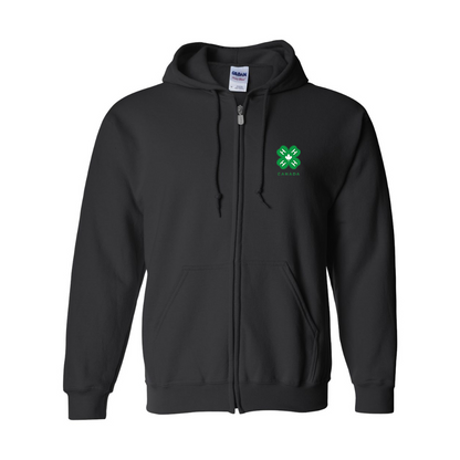 Men's 4H Canada Logo Gildan  Heavy Blend Full Zip Hooded Sweatshirt