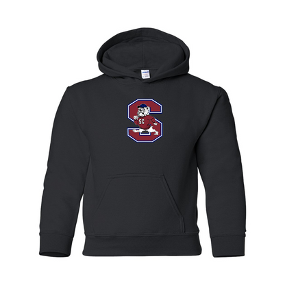 Youth South Carolina State Bulldogs Logo Gildan Heavy Blend  Hooded Sweatshirt