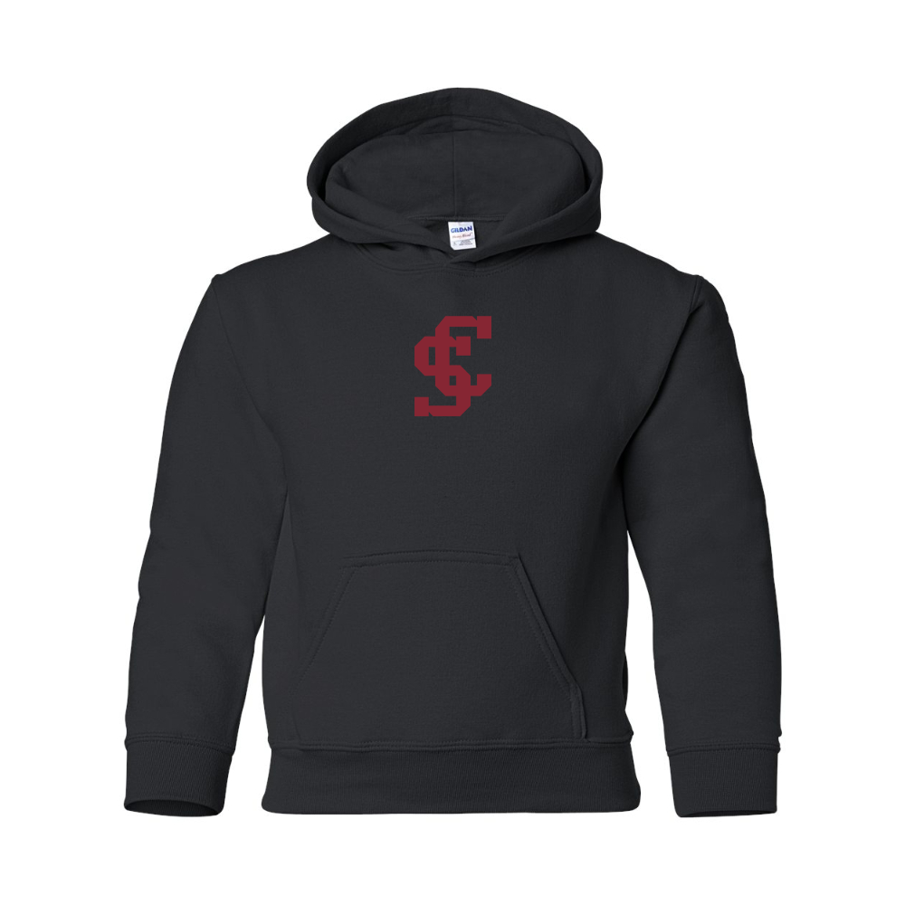 Youth Santa Clara Broncos Logo Gildan Heavy Blend  Hooded Sweatshirt