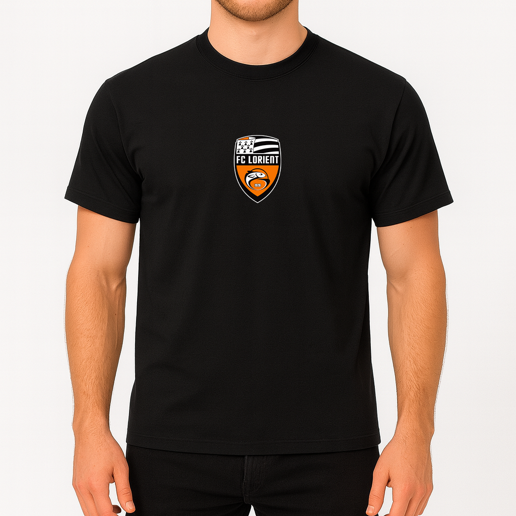 Men's FC Lorient Soccer Logo Cotton T-Shirt