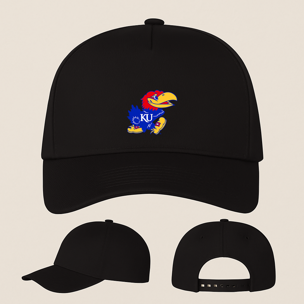 Kansas Jayhawks Logo Five Panel Twill Snapback Cap