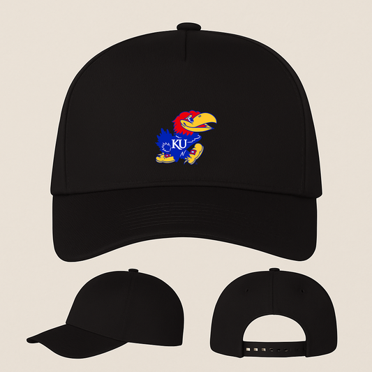 Kansas Jayhawks Logo Five Panel Twill Snapback Cap