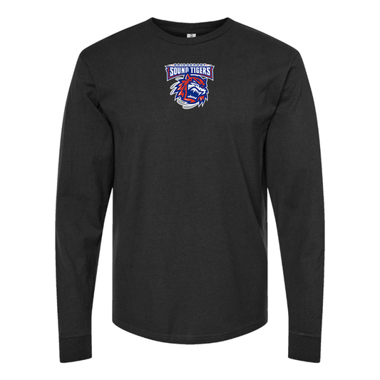 Youth Bridgeport Sound Tigers Logo Cotton Long Sleeve T-Shirt