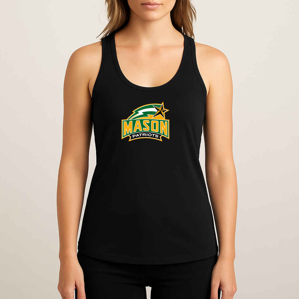 Women's George Mason Patriots Logo Next Level Ideal Racerback Tank