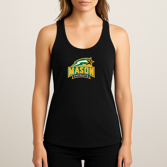 Women's George Mason Patriots Logo Next Level Ideal Racerback Tank