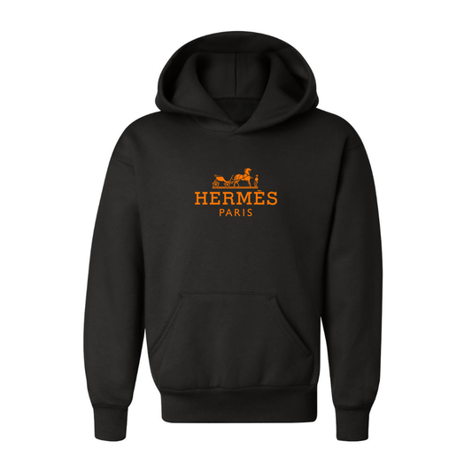 Youth Hermès Logo Pullover Hoodie