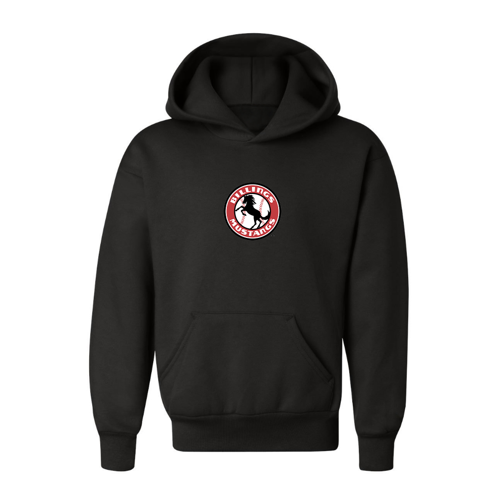 Youth Billings Mustangs Logo Pullover Hoodie