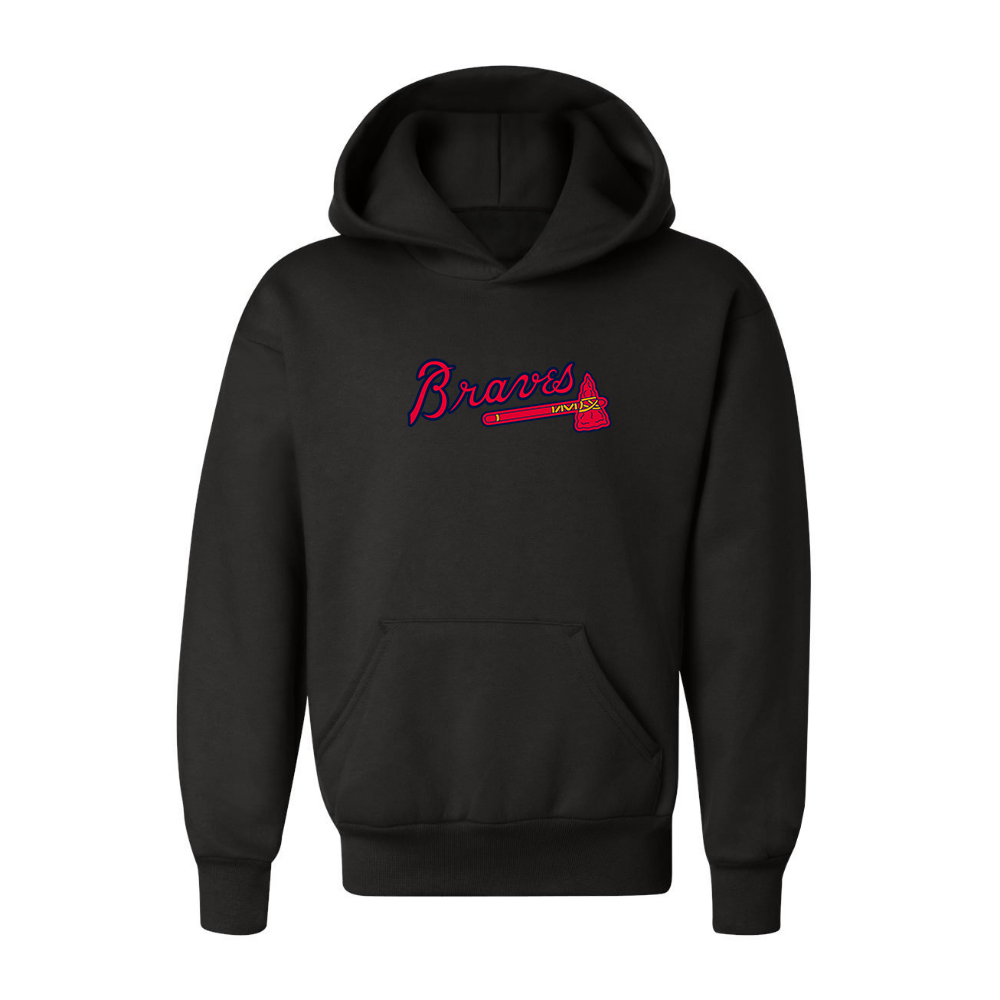 Youth Atlanta Braves Logo Pullover Hoodie