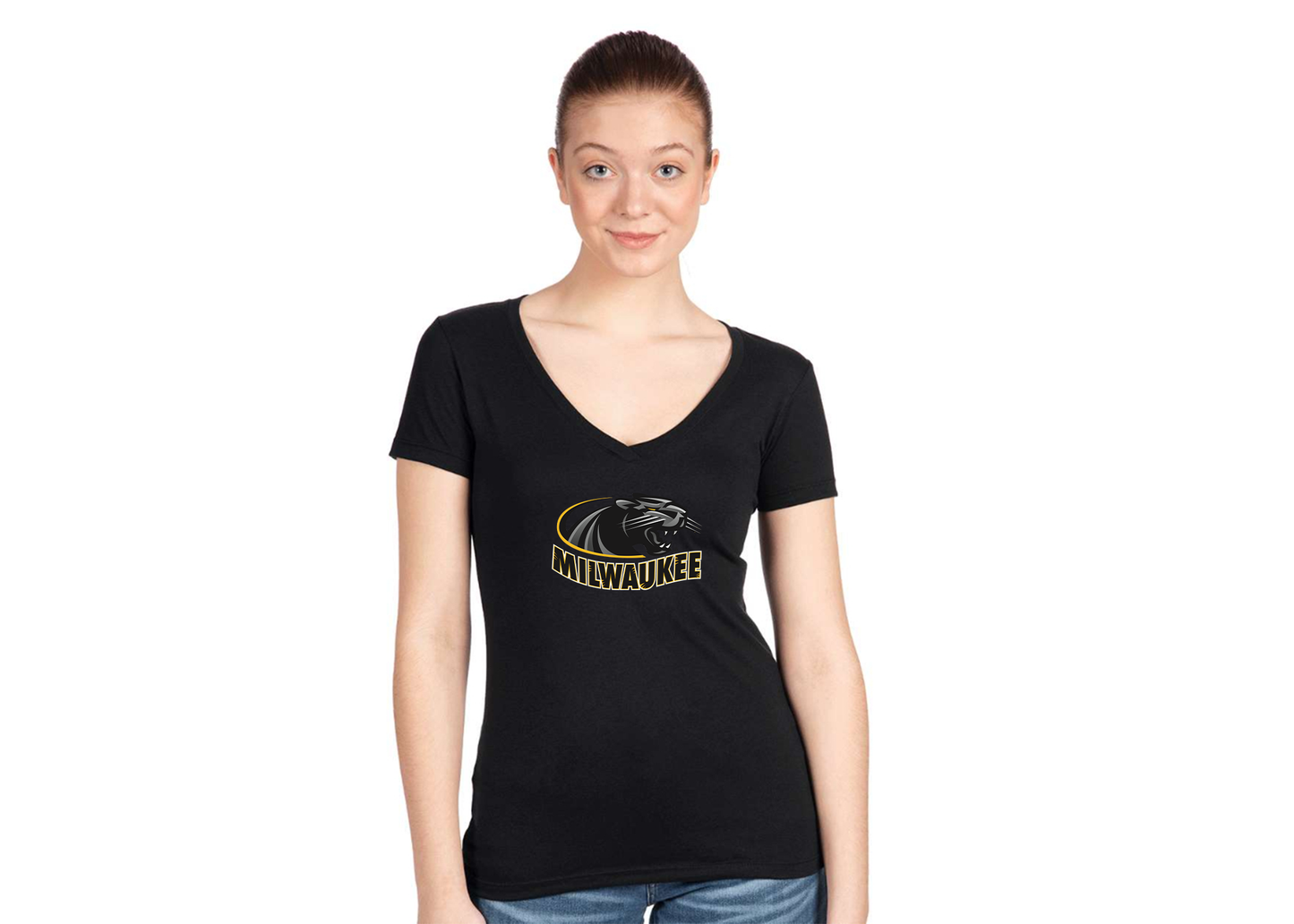 Women's Wisconsin Milwaukee Panthers Next Level V-Neck T-Shirt
