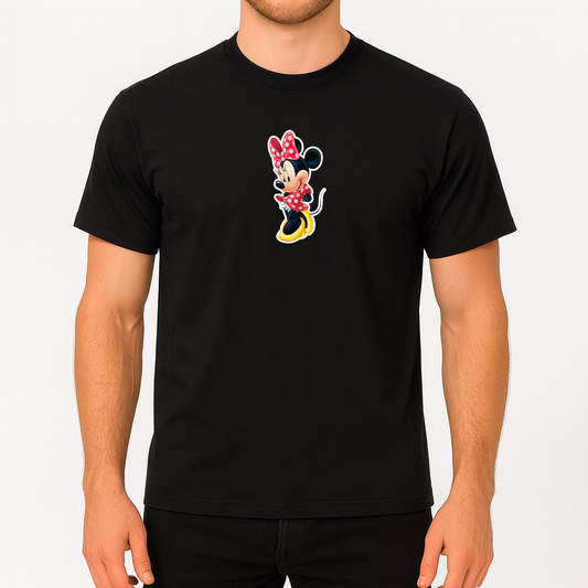 Men's Minnie Mouse Cartoon Cotton T-Shirt