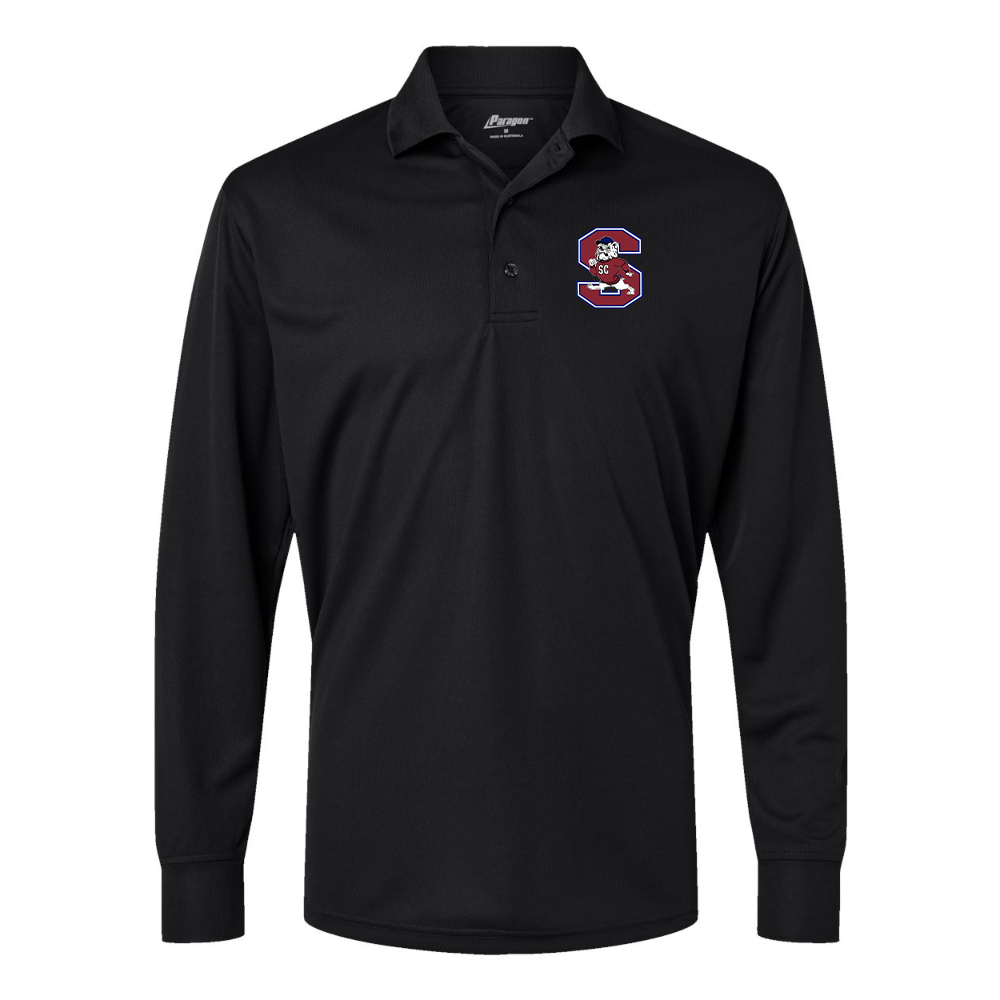 Men's South Carolina State Bulldogs Logo Paragon Prescott Long Sleeve Polo