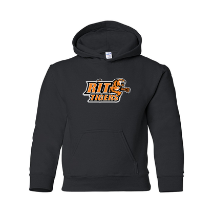 Youth RIT Tigers Logo Gildan Heavy Blend  Hooded Sweatshirt