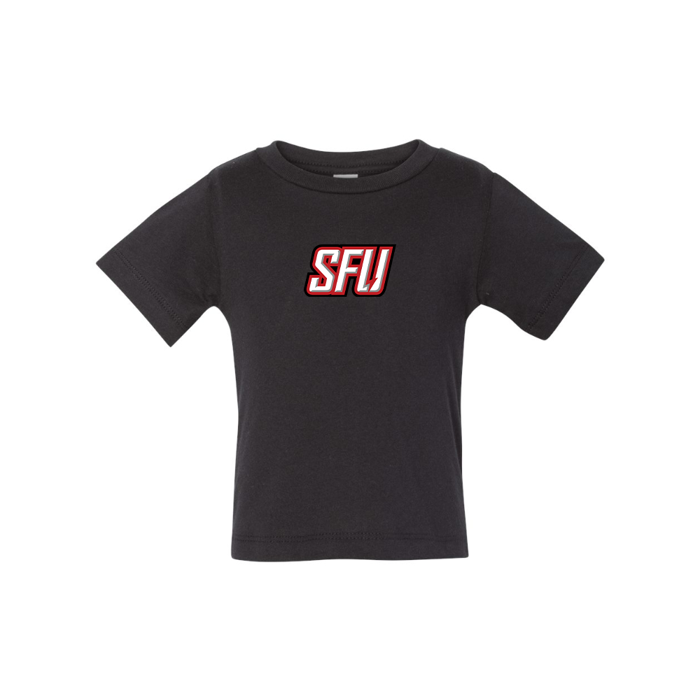 Saint Francis Red Flash Logo BELLA CANVAS Infant Jersey Tee