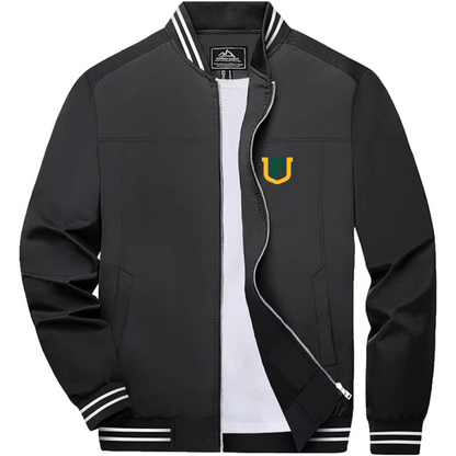 Men's San Francisco Dons Logo Lightweight Zip-Up Ribbed Collar and Cuffs Bomber Jacket