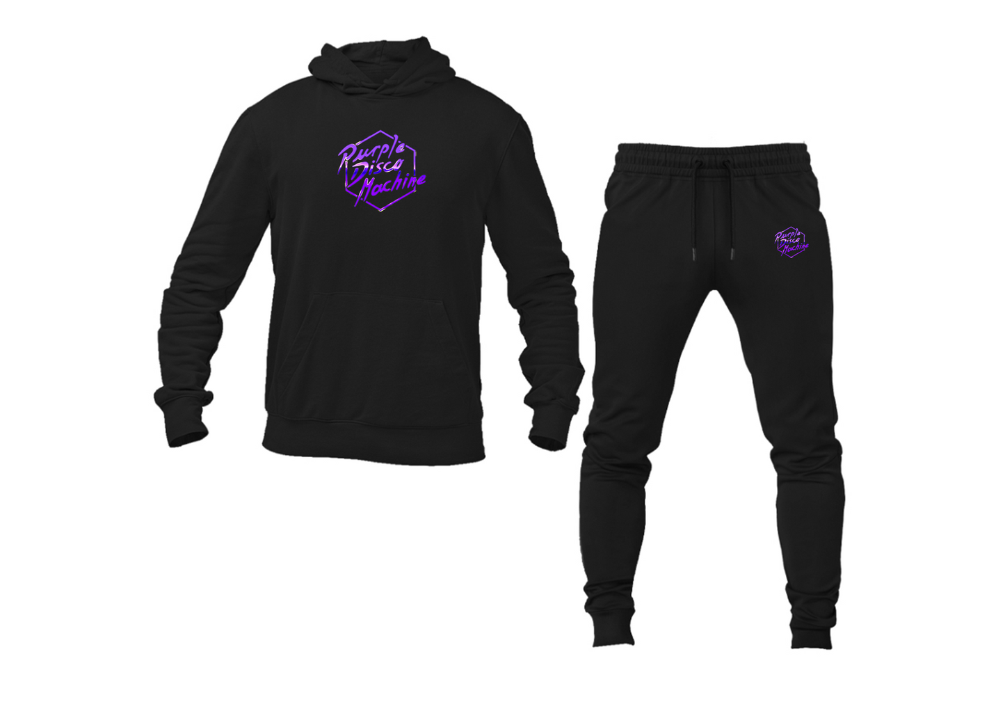 Men's Purple Disco Machine Hoodie Joggers Set