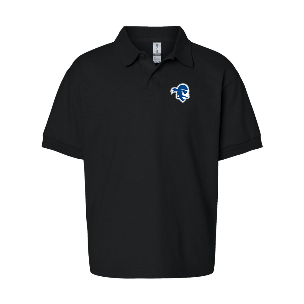 Youth Seton Hall Pirates Logo Gildan Dry Blend Jersey Polo