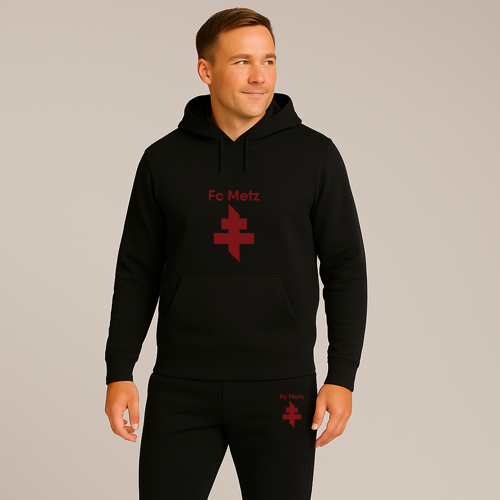 Men's FC Metz Soccer Logo Hoodie Joggers Set