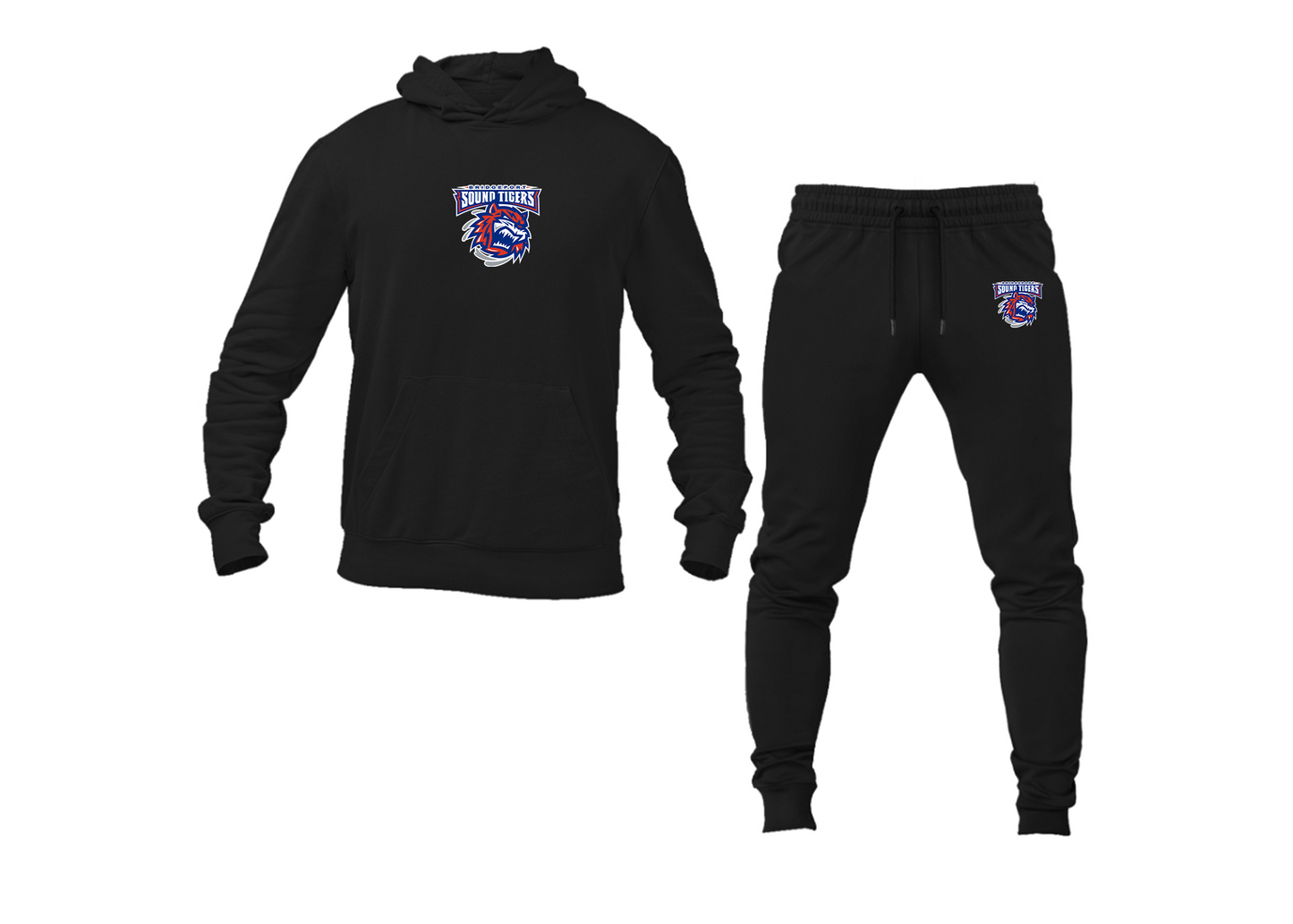 Men's Bridgeport Sound Tigers Logo Hoodie Joggers Set