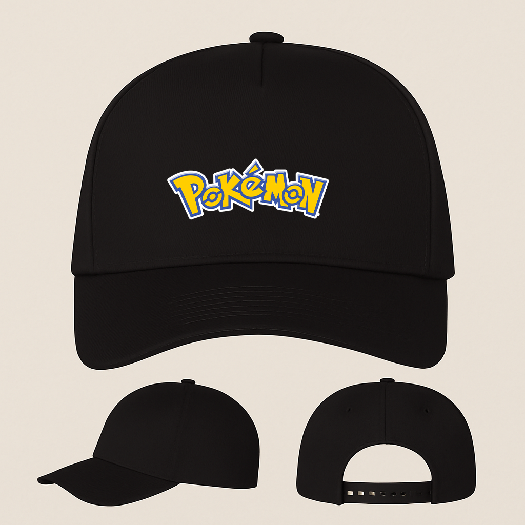 Pokemon Cartoon Five Panel Twill Snapback Cap