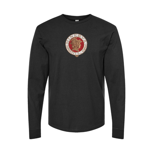 Youth Minerva Cars Logo Cotton Long Sleeve T-Shirt