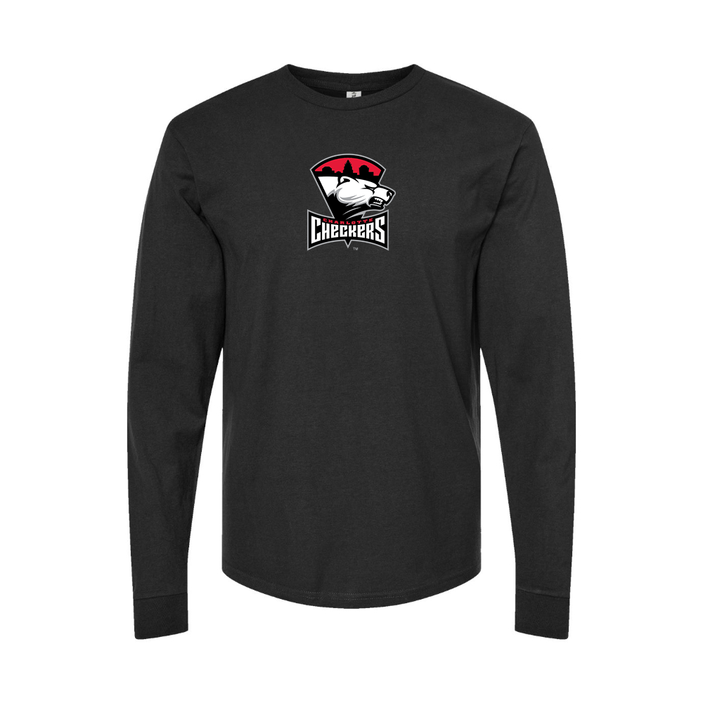Men's Charlotte Checkers Logo Long Sleeve T-Shirt