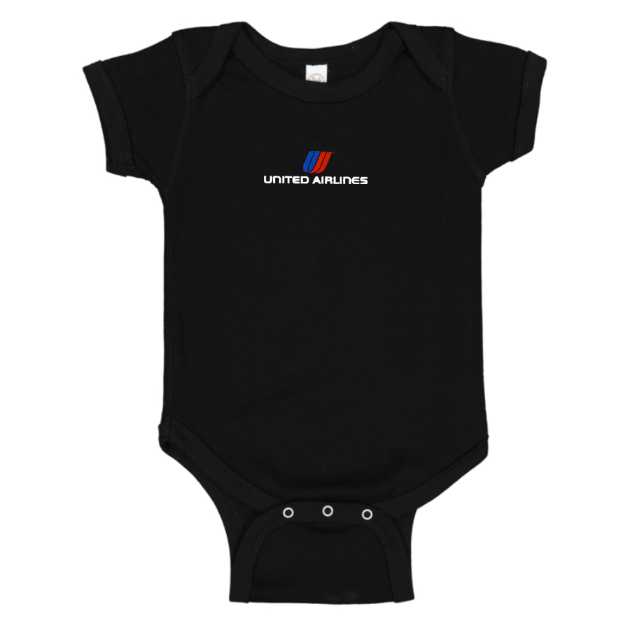 United Airlines Logo Baby Romper Onesie