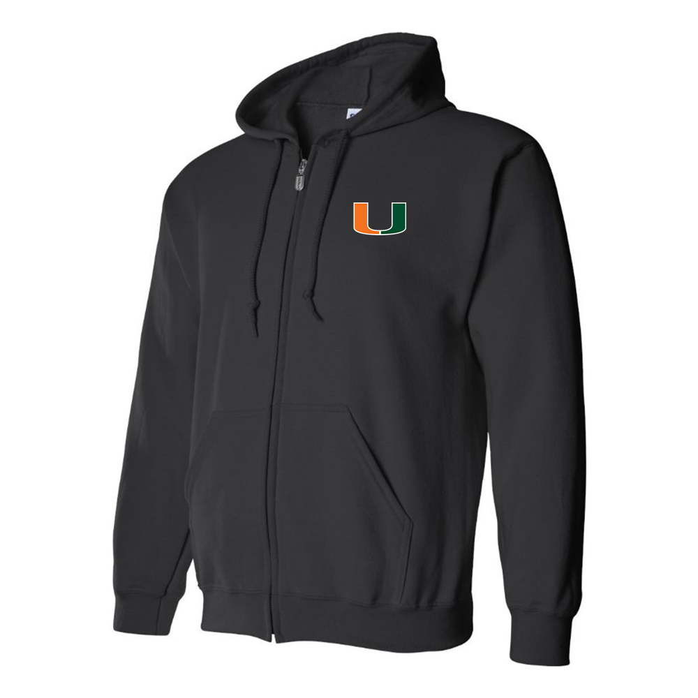 Men's Miami Hurricanes Logo Zipper Hoodie