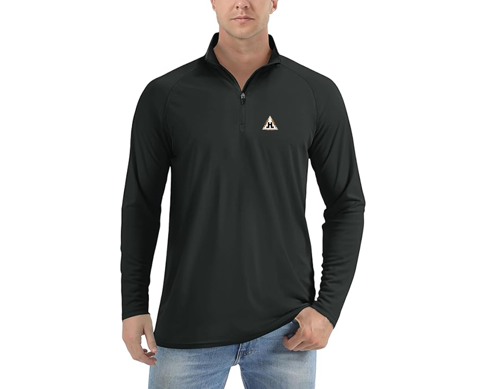 Men’s Hansa Logo Lightweight Quarter-Zip Athletic Shirt Long Sleeve Performance Wear