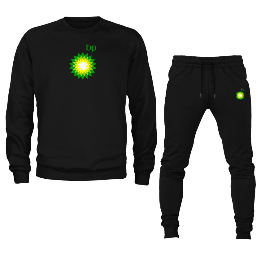 Men's BP Oil Logo Crewneck Sweatshirt Joggers Suit