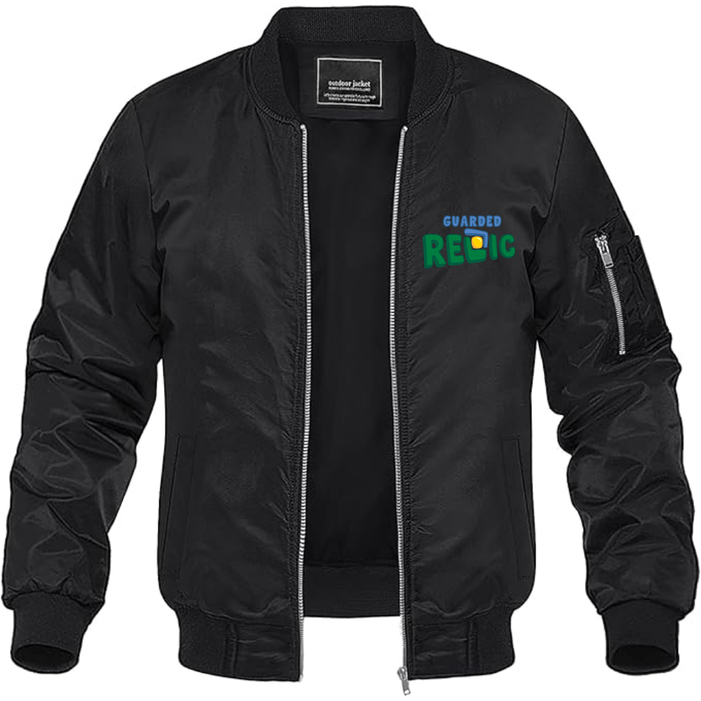 Men's Guarded Relic Logo Lightweight Bomber Jacket Windbreaker Softshell Varsity Jacket Coat