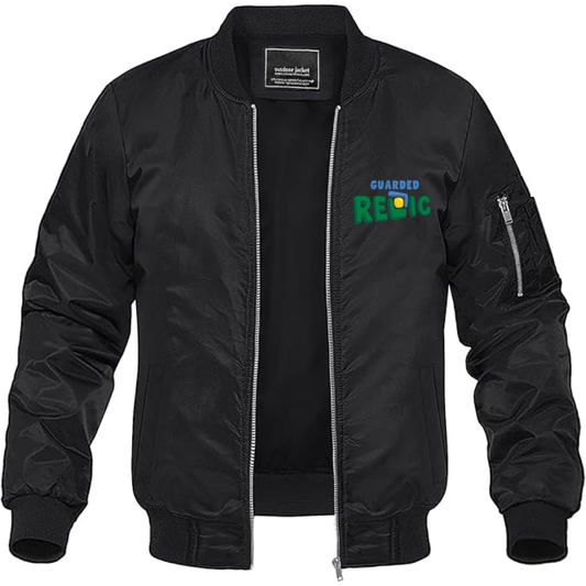 Men's Guarded Relic Logo Lightweight Bomber Jacket Windbreaker Softshell Varsity Jacket Coat