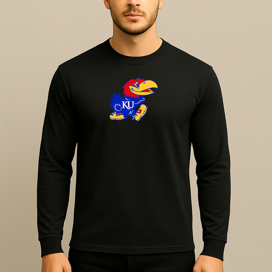 Men's Kansas Jayhawks Logo Long Sleeve T-Shirt