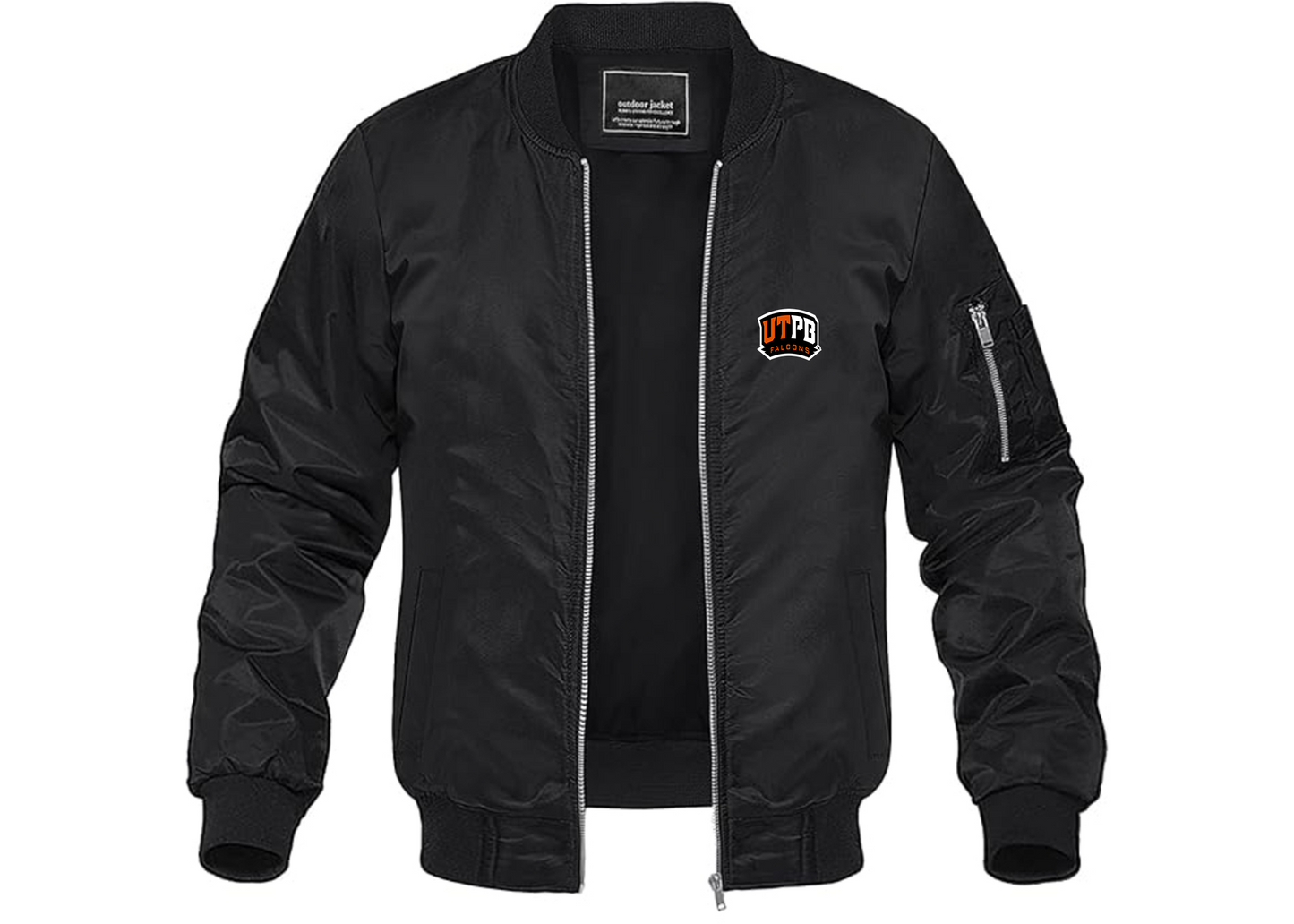 Men's UTPB Falcons Lightweight Bomber Jacket Windbreaker Softshell Varsity Jacket Coat