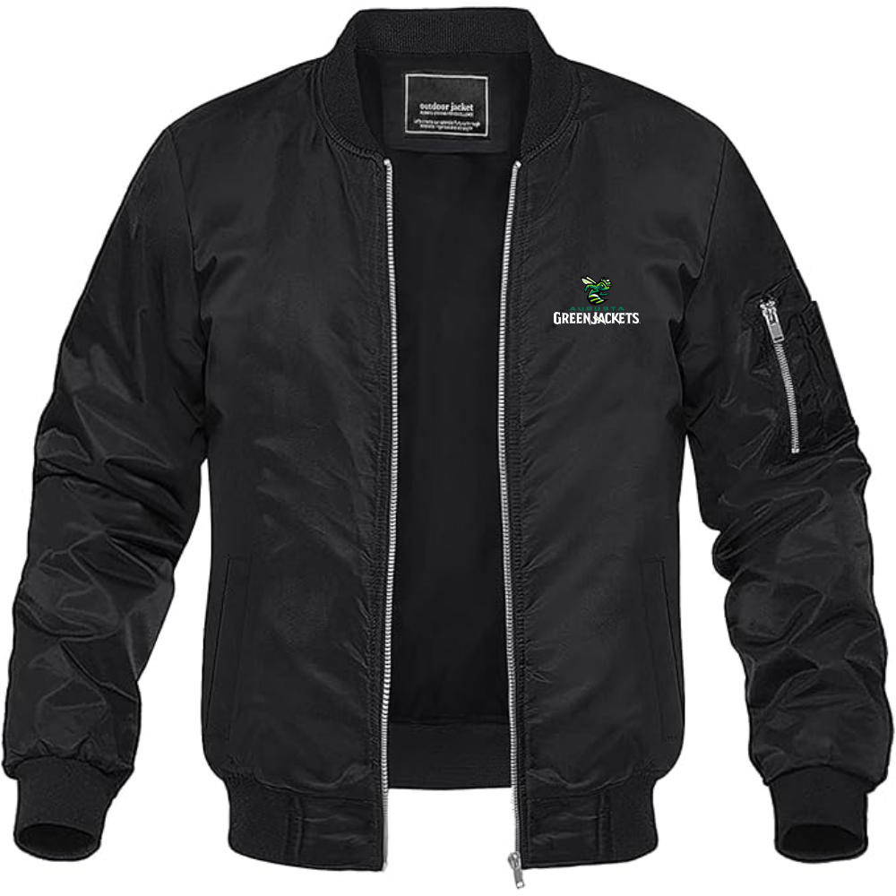 Men's Augusta GreenJackets Logo Lightweight Bomber Jacket Windbreaker Softshell Varsity Jacket Coat