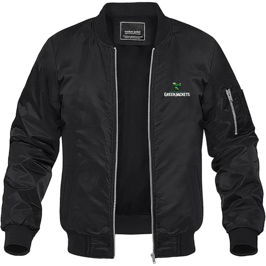 Men's Augusta GreenJackets Logo Lightweight Bomber Jacket Windbreaker Softshell Varsity Jacket Coat