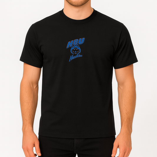 Men's Houston Baptist Huskies Logo Cotton T-Shirt