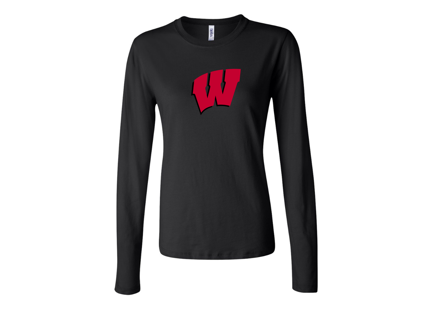 BELLA CANVAS Women’s Wisconsin Badgers Jersey Long Sleeve Tee