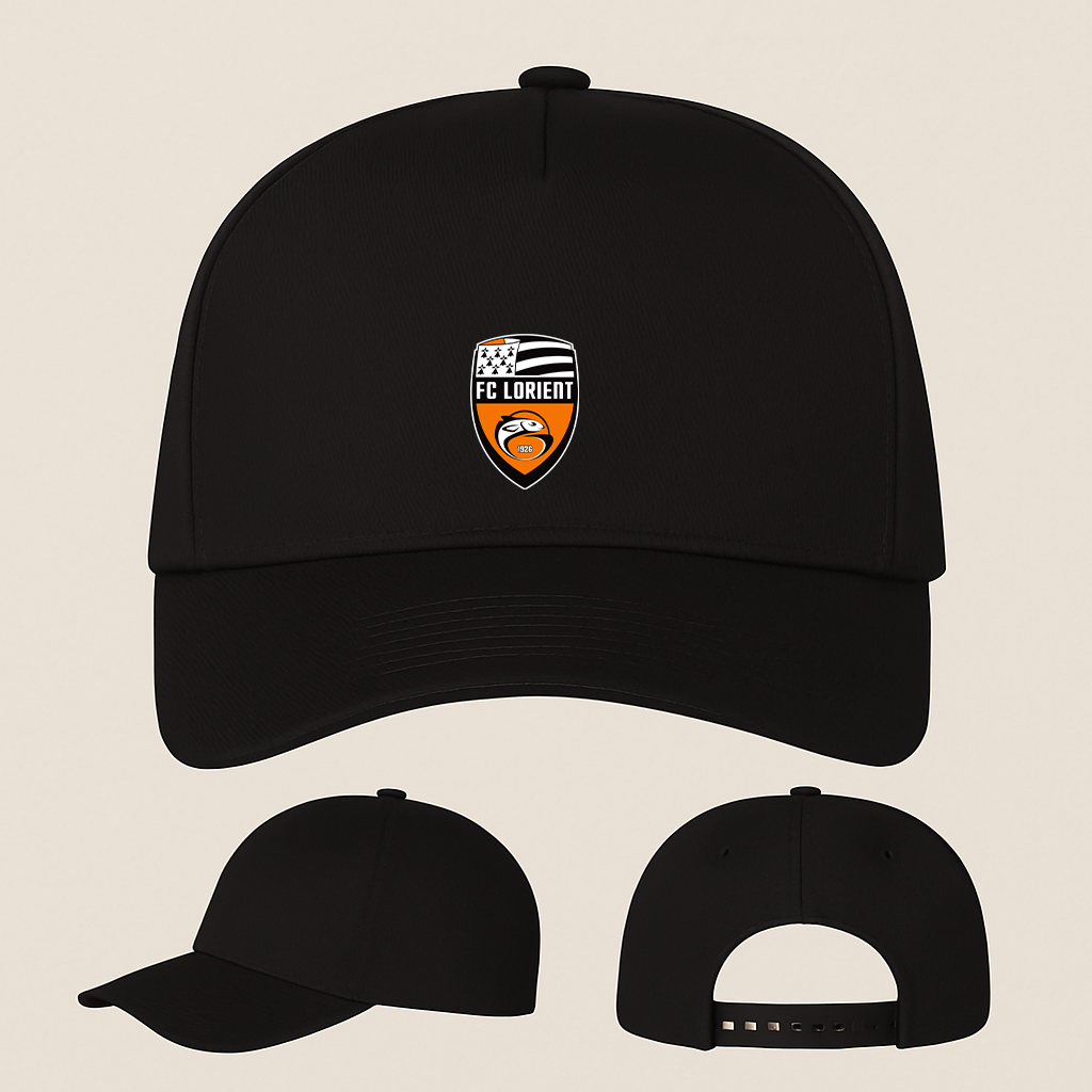 FC Lorient Soccer Logo Five Panel Twill Snapback Cap