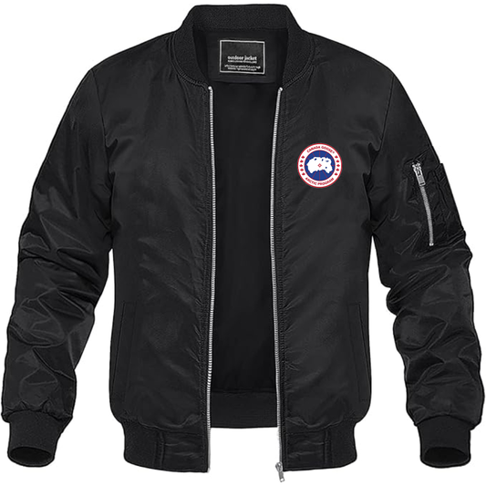 Men's Canada Goose Logo Lightweight Bomber Jacket Windbreaker Softshell Varsity Jacket Coat