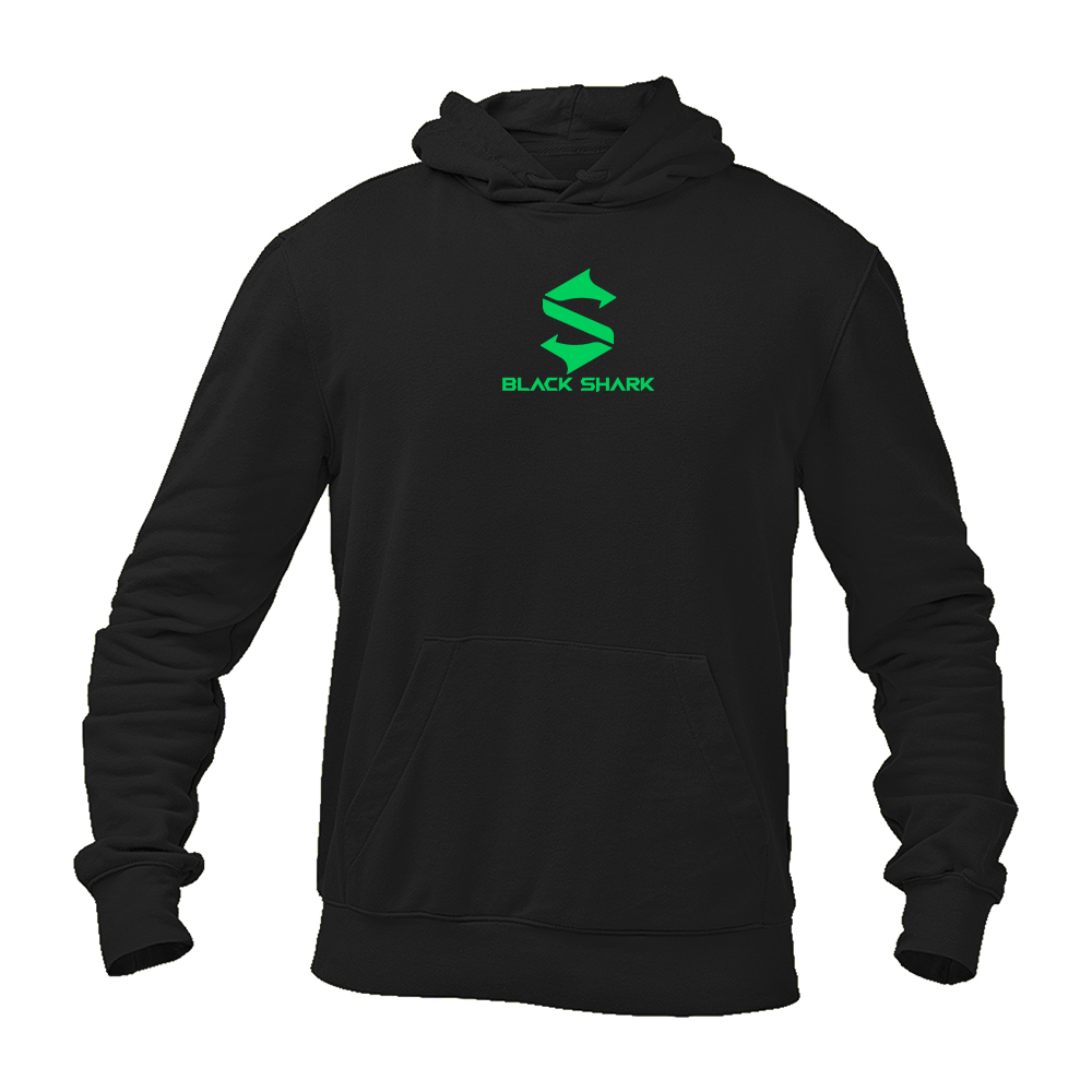 Men's Black Shark Logo Pullover Hoodie