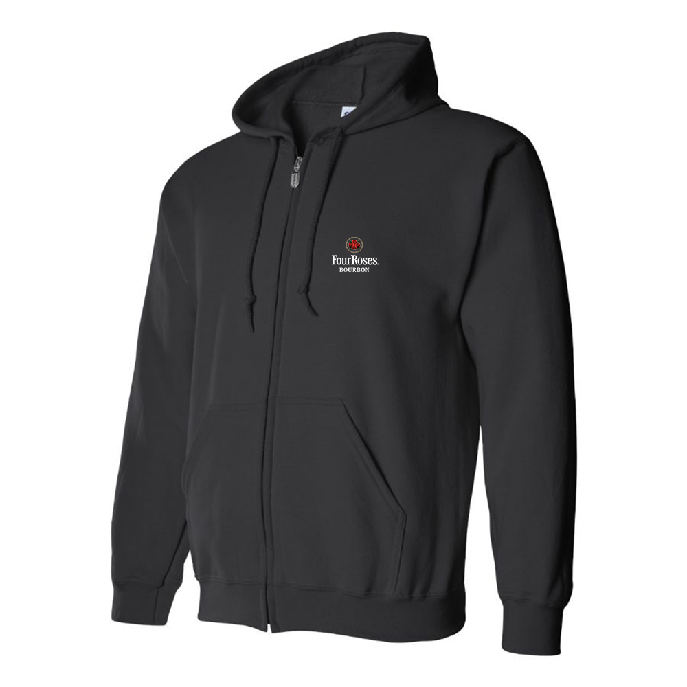 Men's Four Roses Logo Zipper Hoodie