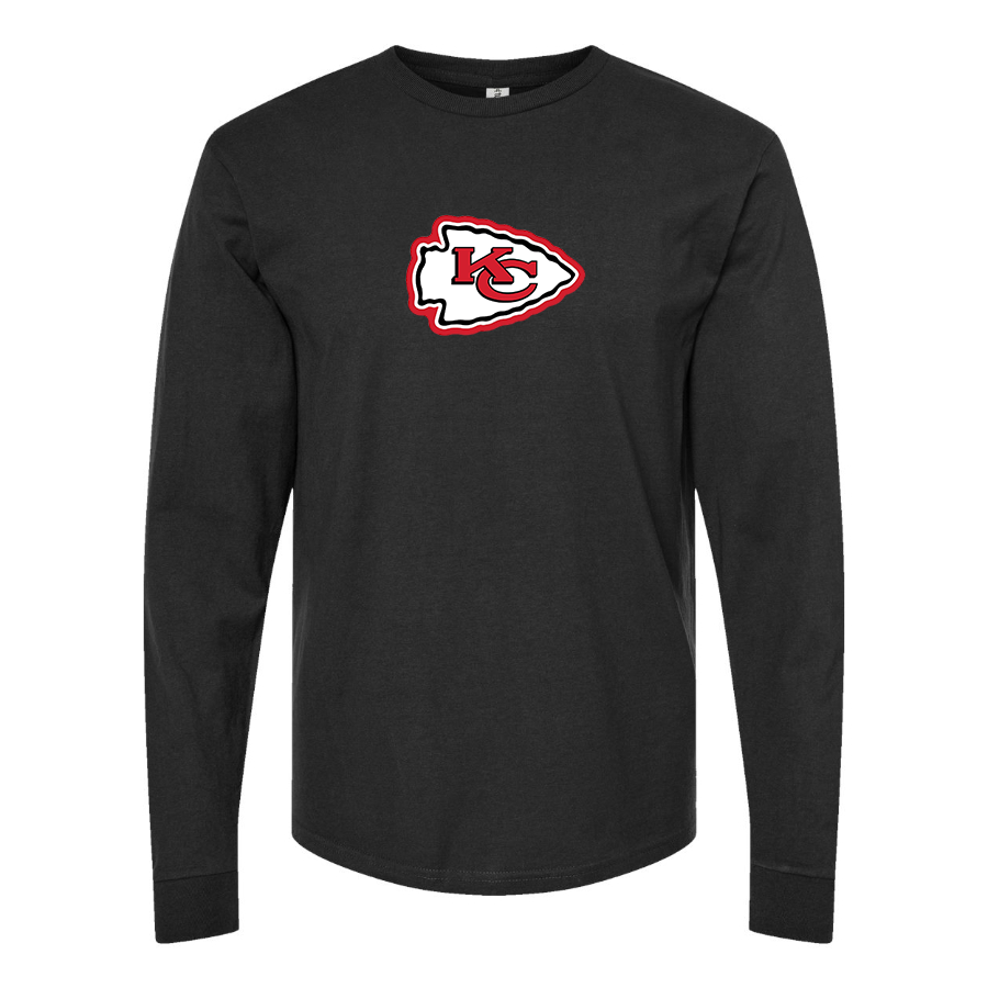 Youth KC Chiefs Logo Cotton Long Sleeve T-Shirt