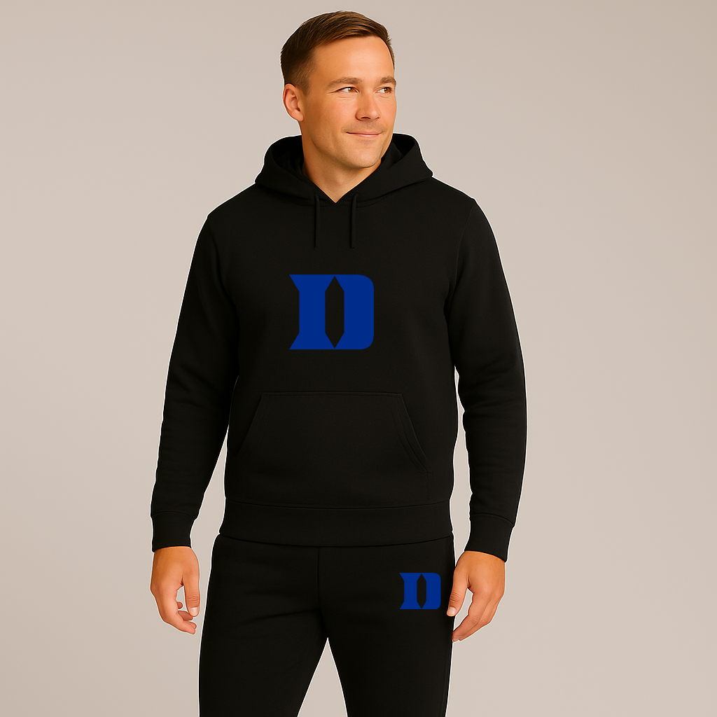 Men's Duke Blue Devils Logo Hoodie Joggers Set
