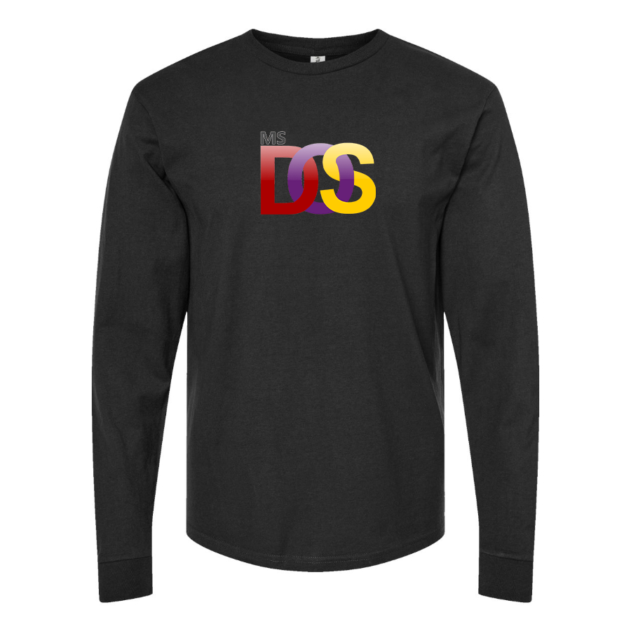 Youth MS DOS Logo Cotton Long Sleeve T-Shirt