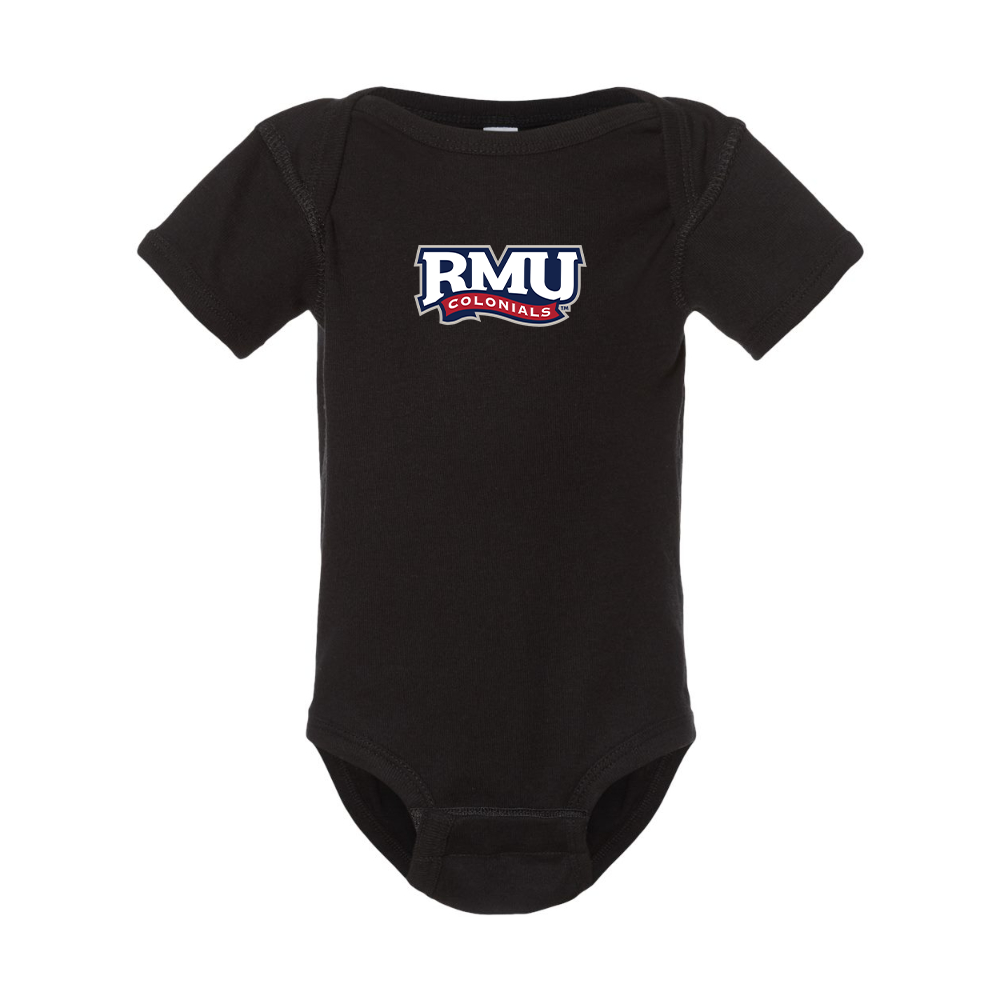 Robert Morris Colonials Logo  Rabbit Skins Infant Baby Rib Bodysuit