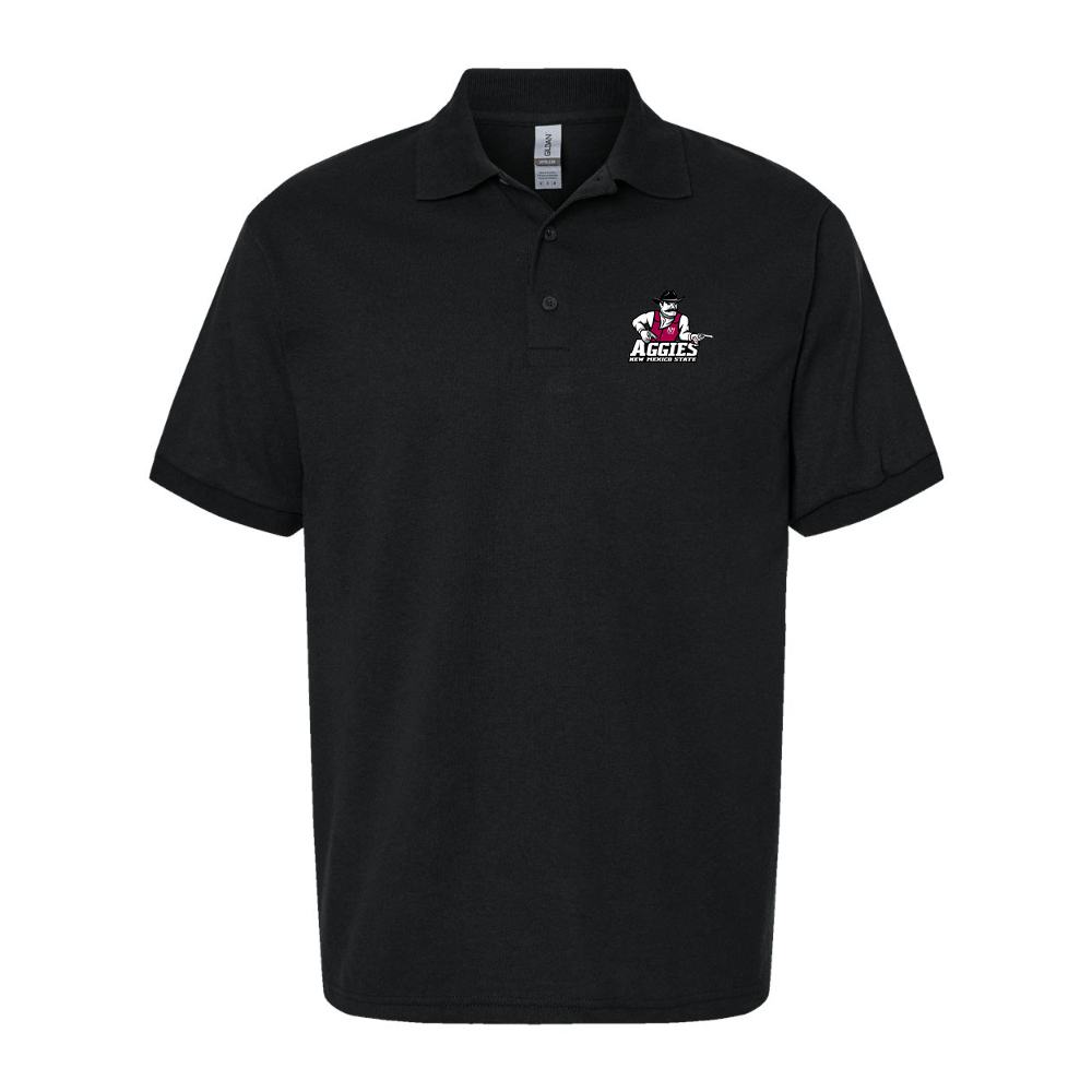 Men's Aggies New Mexico State Logo Gildan Dry Blend Jersey Polo
