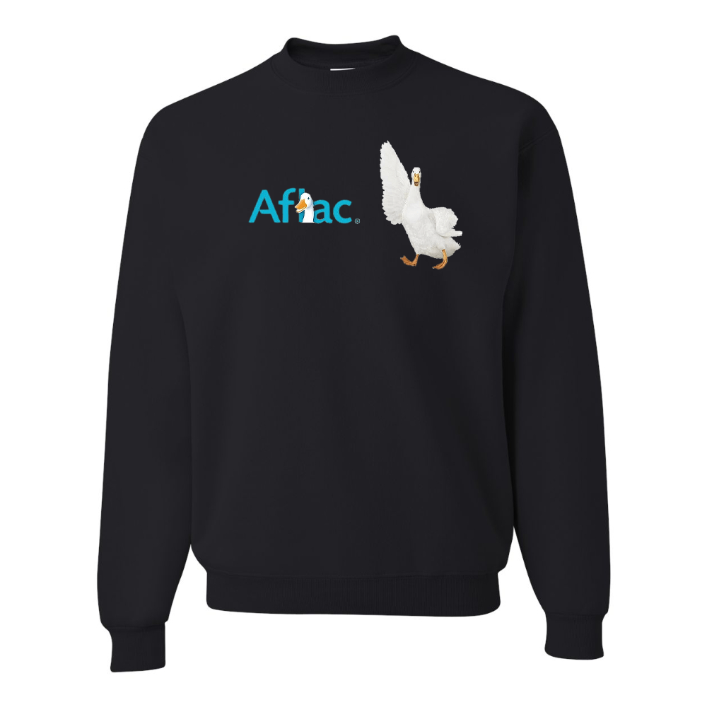 Men's Aflac Logo and Duck JERZEES NuBlend Crewneck Sweatshirt