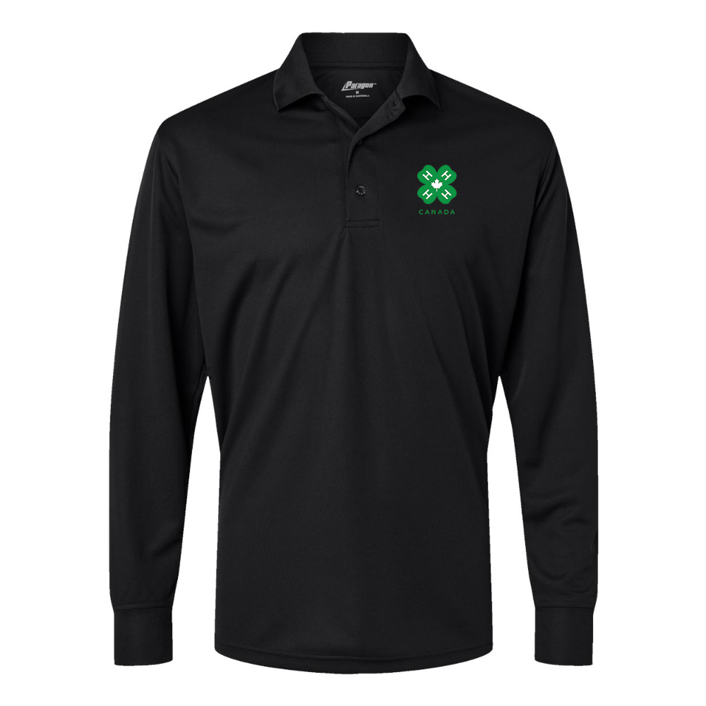 Men's 4H Canada Logo Paragon Prescott Long Sleeve Polo