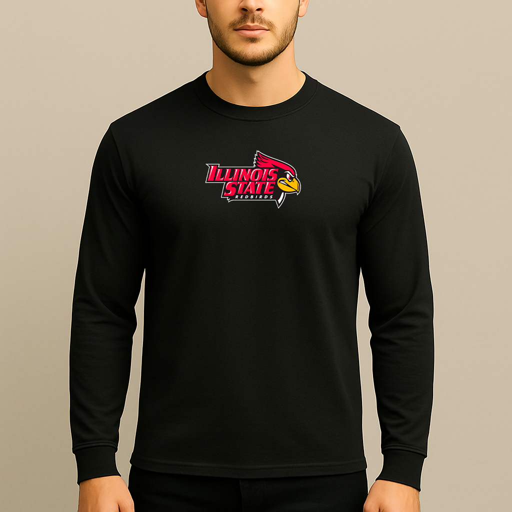 Men's Illinois State Redbirds Logo Long Sleeve T-Shirt